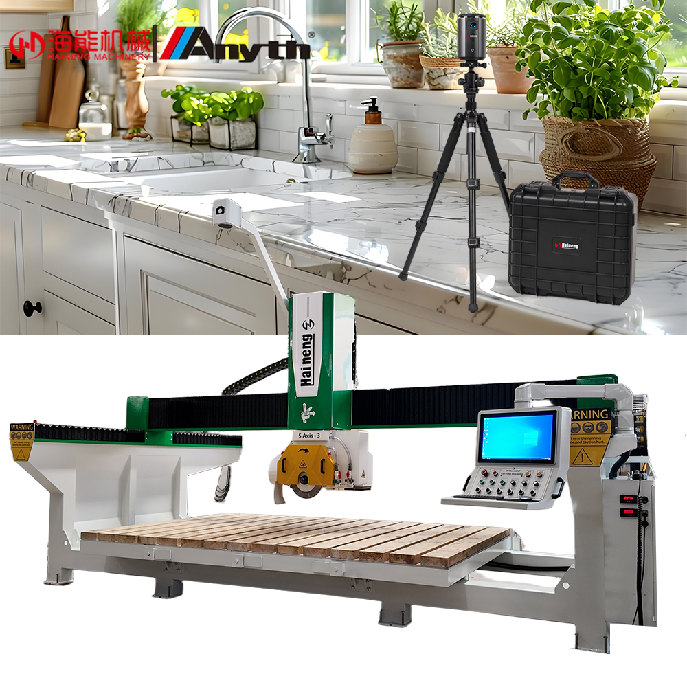 Mbukak Efisiensi karo CNC 5 Axis Bridge Stone Cutting Machine ing Stone Cutting